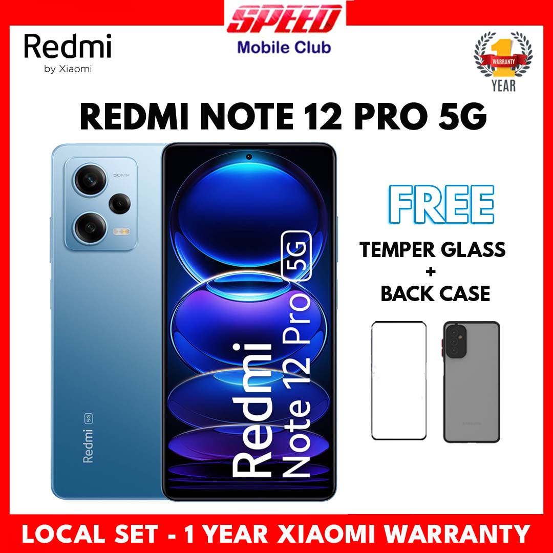 Xiaomi Redmi Note 12 Pro 5G | 8GB+256GB | NFC | Global ROM | Brand New | Local Set | 1 Year Warranty | FREE TEMPER GLASS+BACK CASE OR DISCOUNT PRICE
