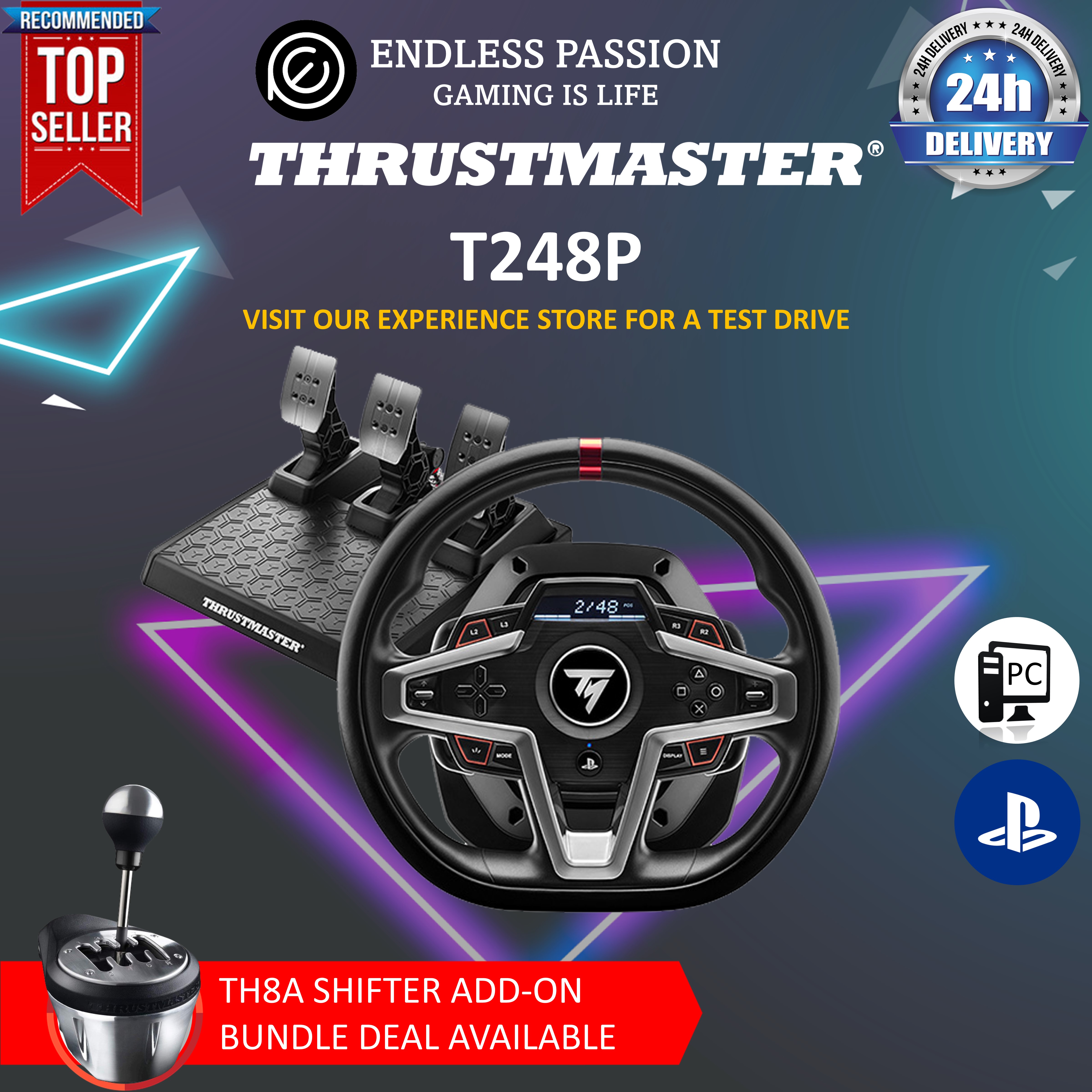 Thrustmaster T248 PS Version Racing Wheel (PS5,PS4,PC)